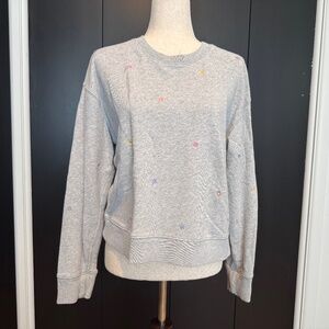 Rails | Grey Floral Embroidered Sweater M